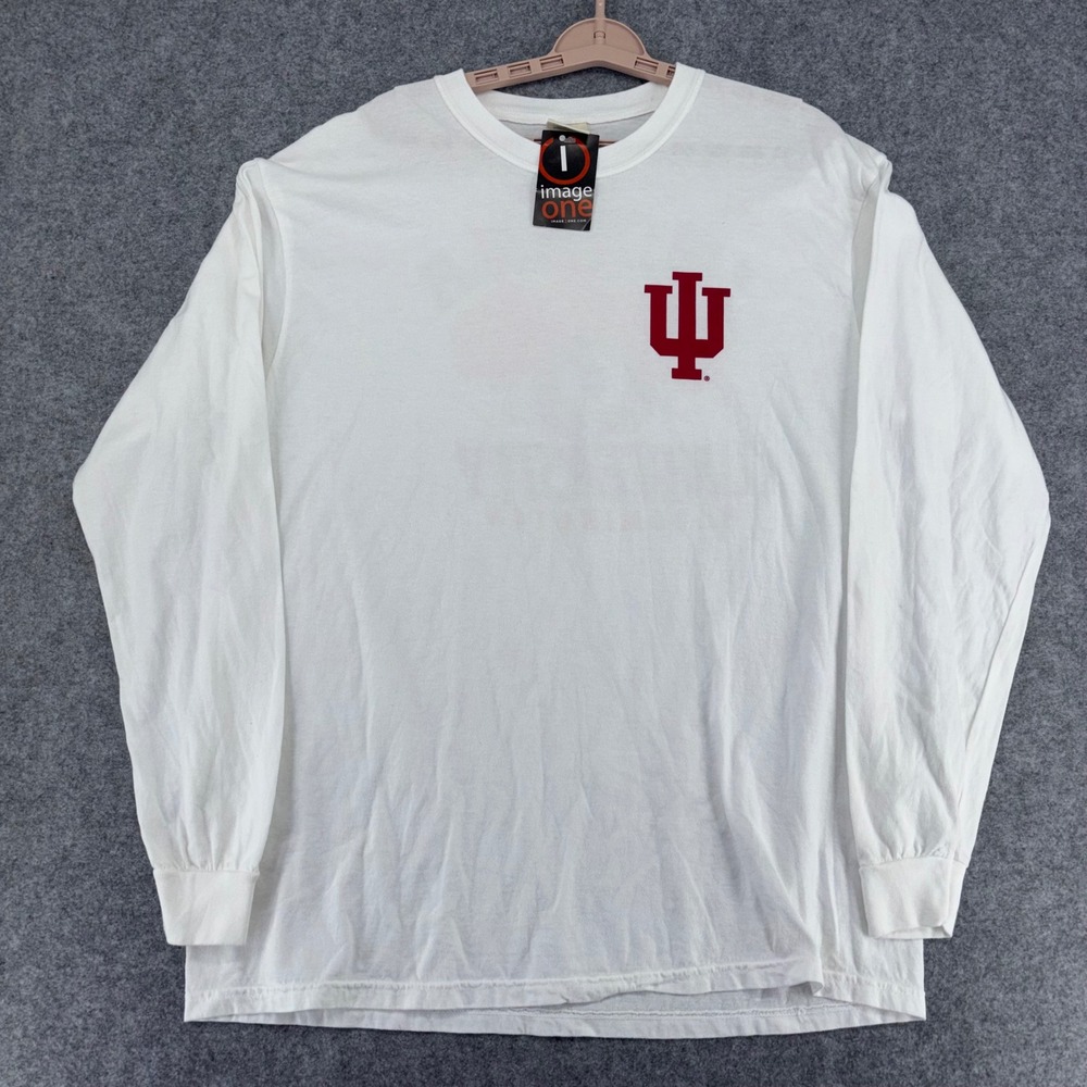 Comfort Colors Indiana University Bloomington Long Sleeve Shirt White Mens XL